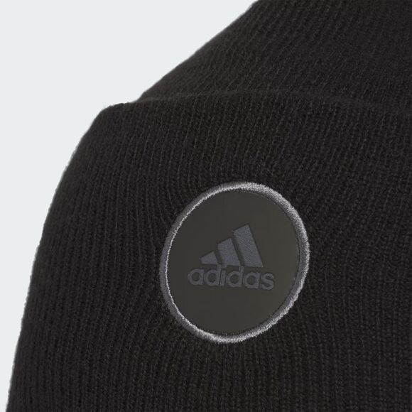 Adidas Wide Cuff 2 Fold Beanie 'Black/Grey' (Women's) IV3007 - Picture 2 of 7